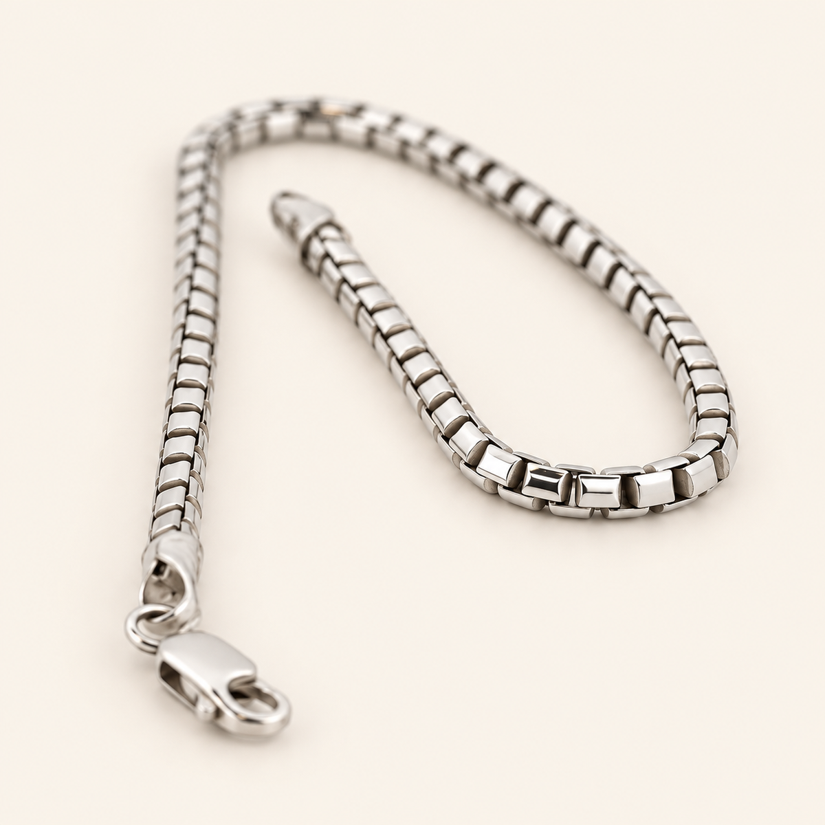 10K Gold Box-Link Bracelet — view 2