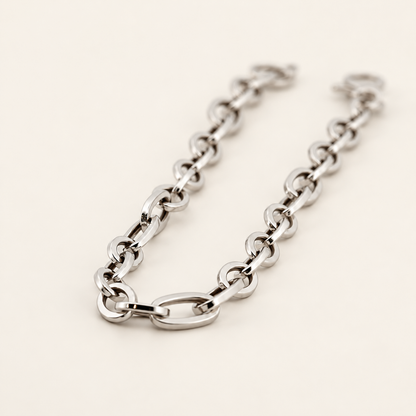 10K Gold Paired Oval-Link Bracelet — view 2