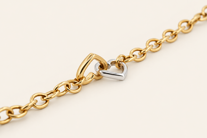 10K Gold Interlocking-Hearts Bracelet — view 2