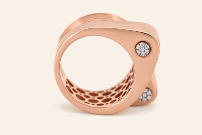 18K Gold Sculptural Crossover Ring