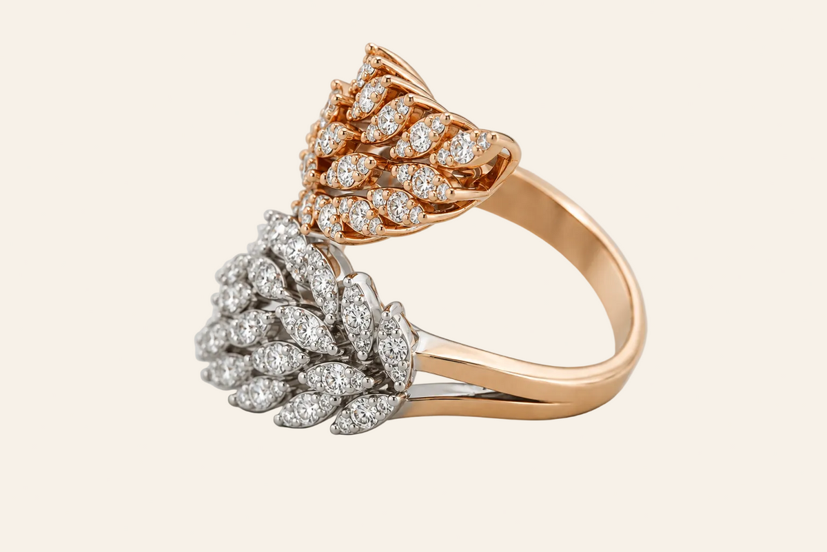 Two-Tone Wing Statement Ring