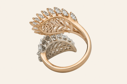 Two-Tone Wing Statement Ring