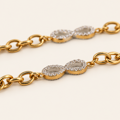 10K Gold Infinity-Link Bracelet — view 1