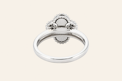 18K Gold Clover Motif Ring