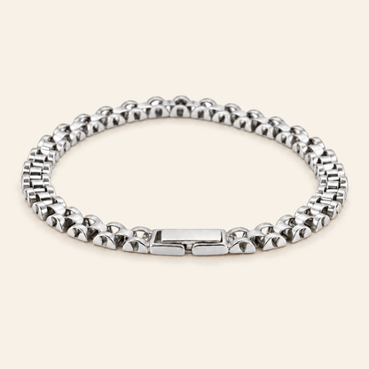 18K Gold Two-Tone Link Bracelet — White Gold, view 2