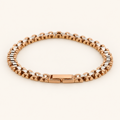 18K Gold Two-Tone Link Bracelet — Two-Tone, view 1