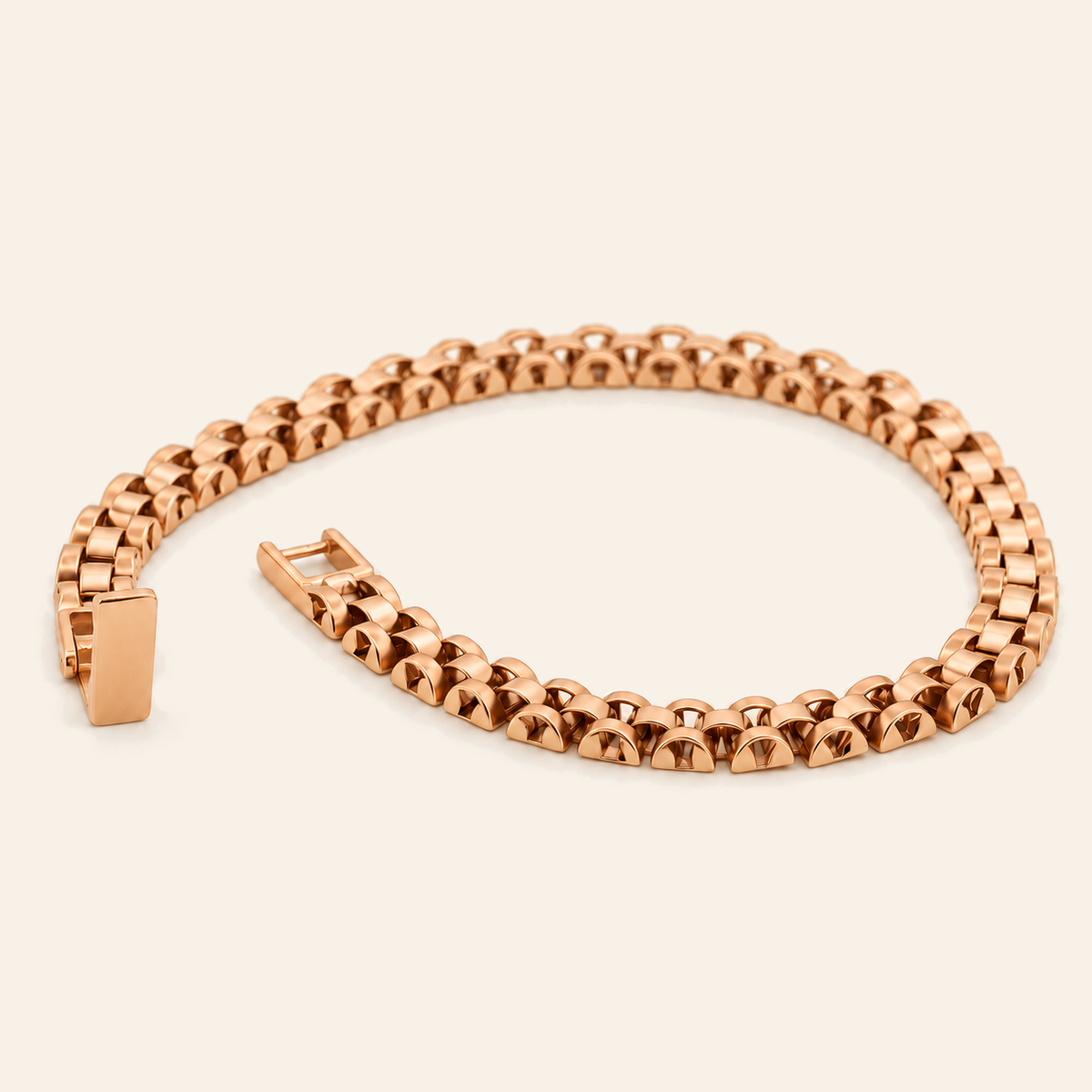 18K Gold Two-Tone Link Bracelet — Yellow Gold, view 1