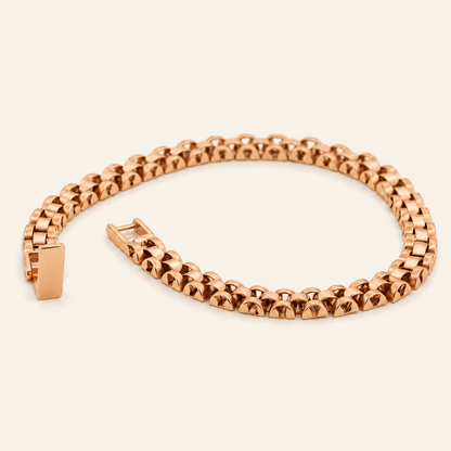 18K Gold Two-Tone Link Bracelet — Yellow Gold, view 1