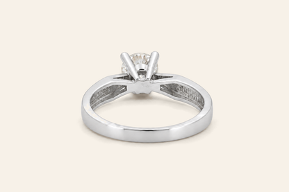 18K Gold 0.42 ct Natural Diamond Solitaire Ring