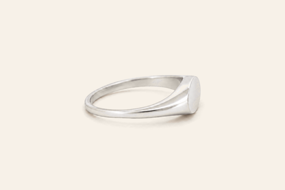 18K Gold Oval Signet Ring