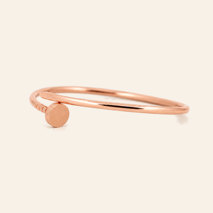 10K Gold Nail-Form Bangle — Rose Gold, view 3
