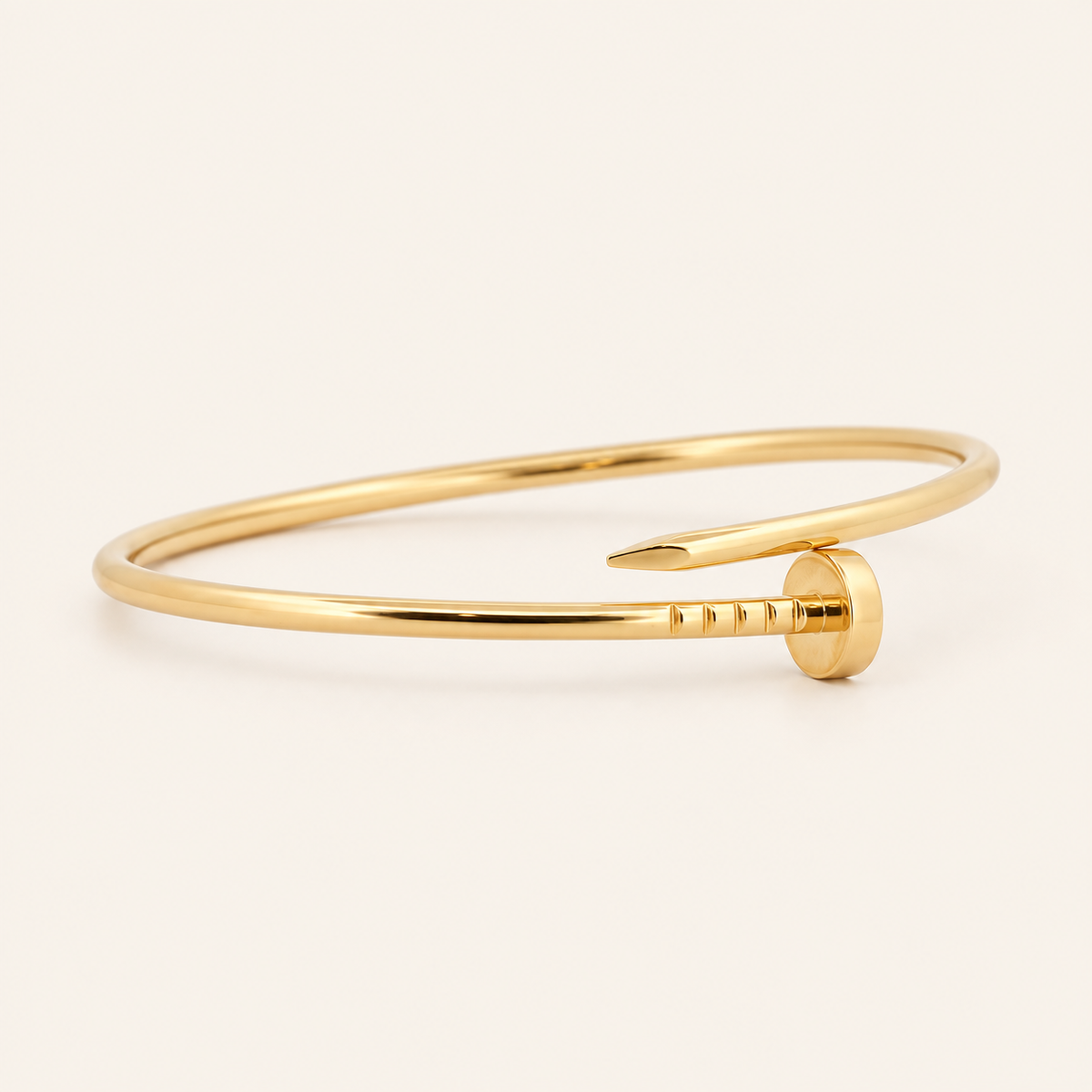 10K Gold Nail-Form Bangle — Yellow Gold, view 1
