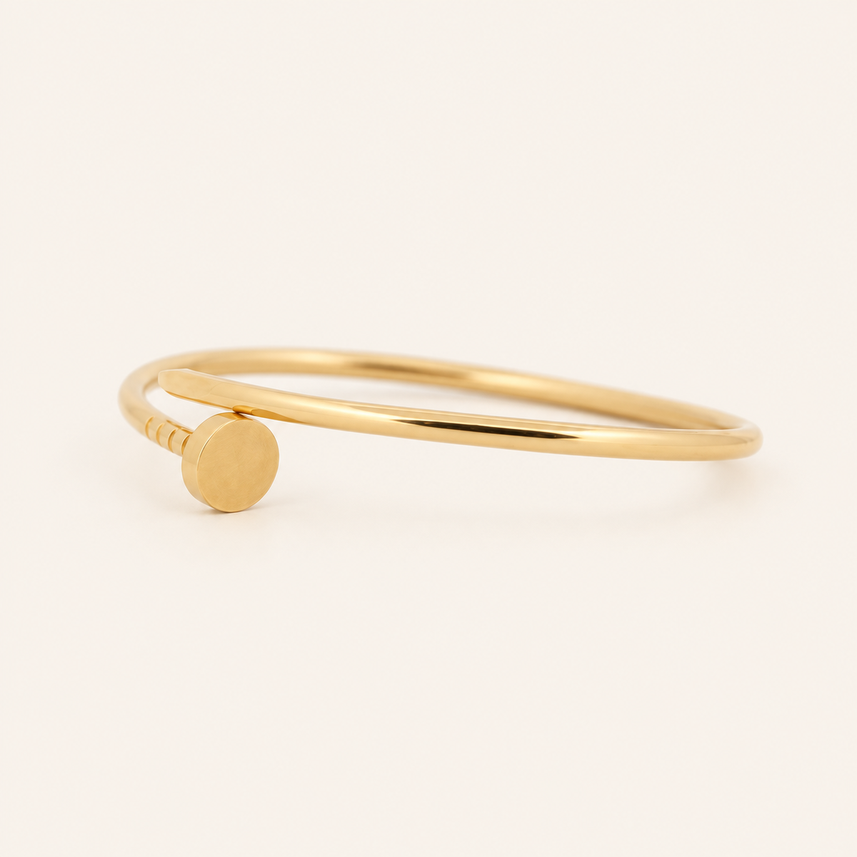 10K Gold Nail-Form Bangle — Yellow Gold, view 3