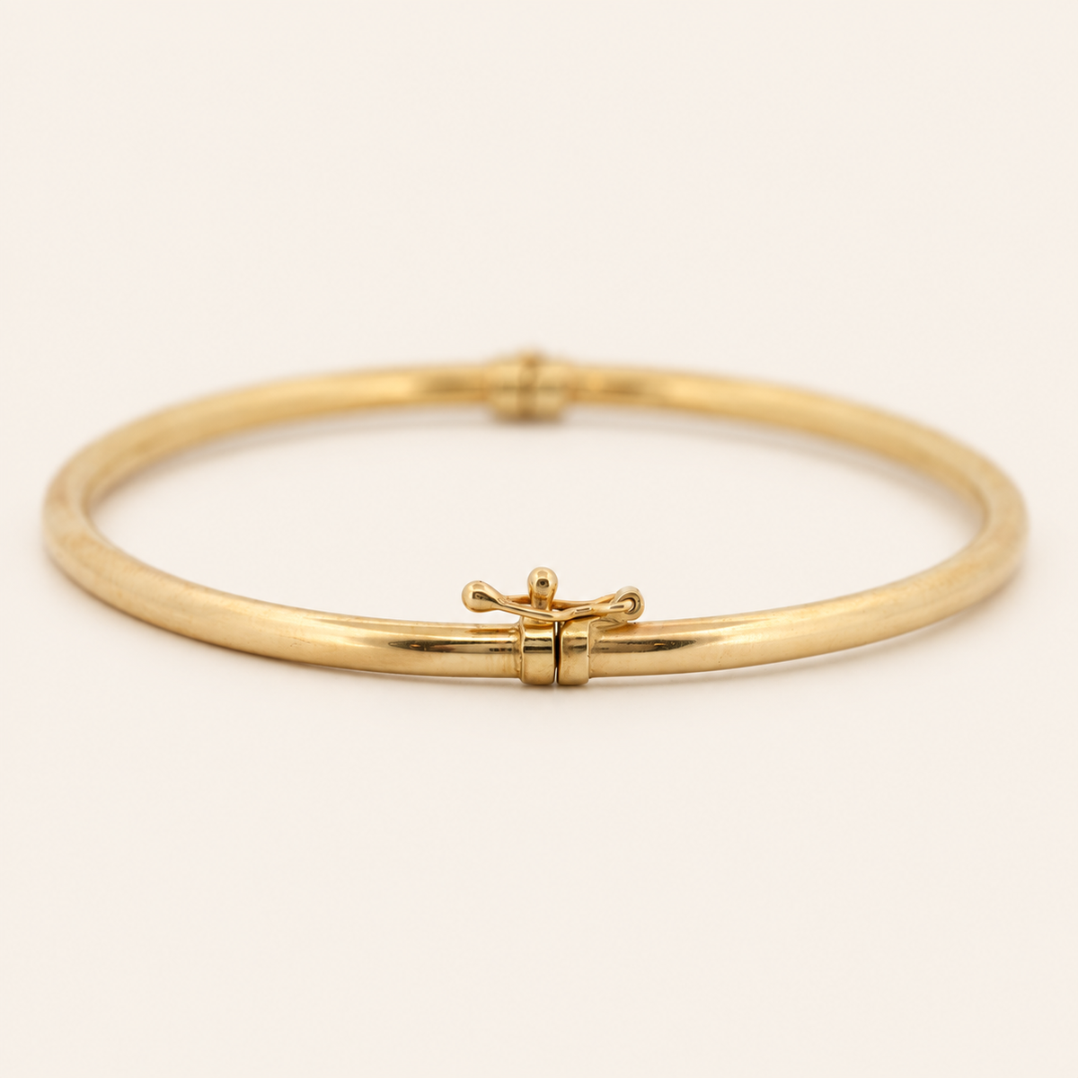 10K Gold Slim Clasp Bangle — Yellow Gold, view 1