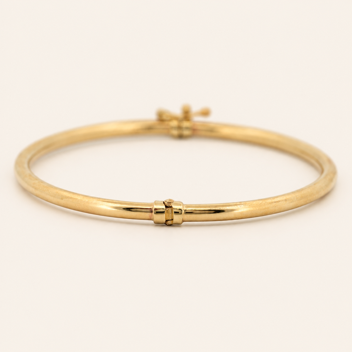 10K Gold Slim Clasp Bangle — Yellow Gold, view 2