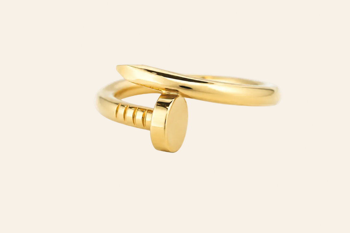 18K Gold Nail Wrap Ring