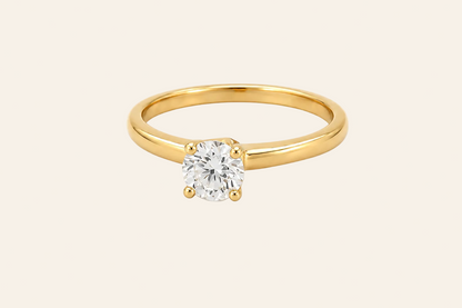 18K Gold 0.50 ct Lab-Grown Diamond Solitaire Ring