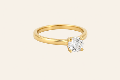 18K Gold 0.50 ct Lab-Grown Diamond Solitaire Ring