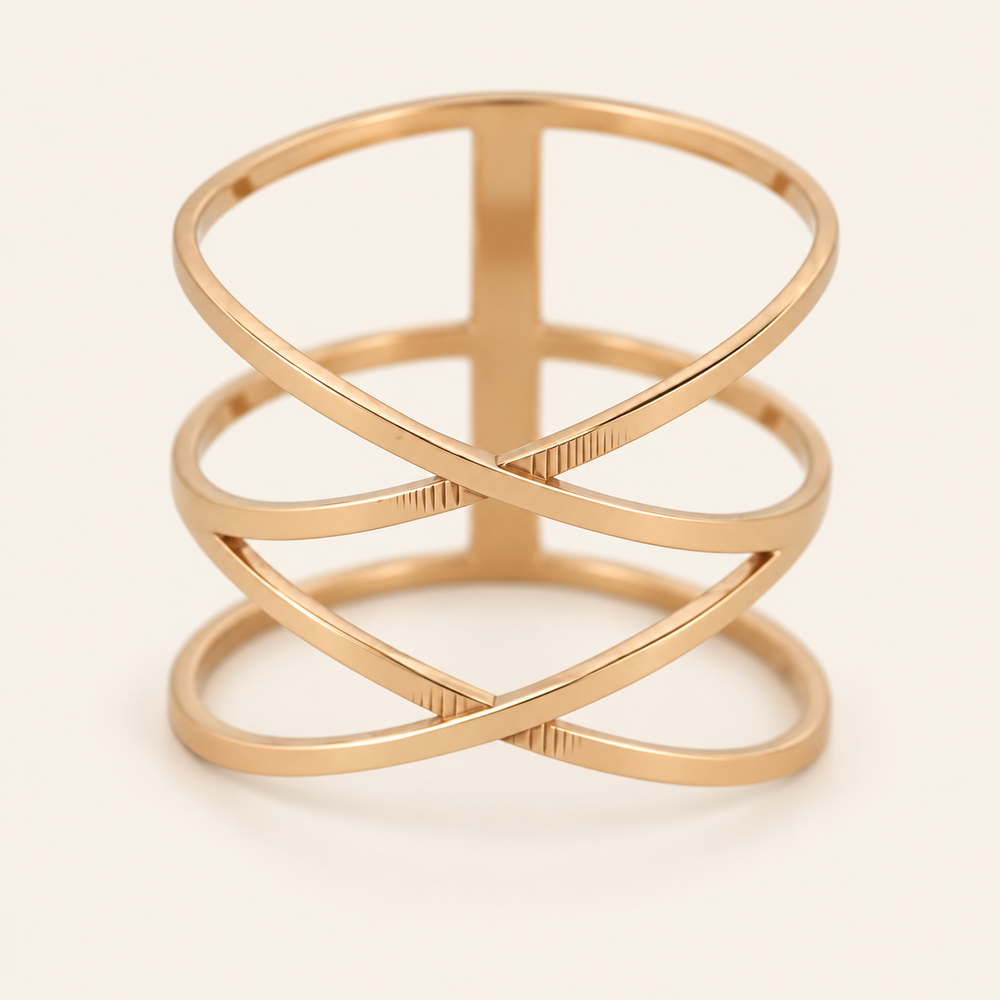 18K Gold Sculptural Multi-Band Ring — Yellow Gold, view 1
