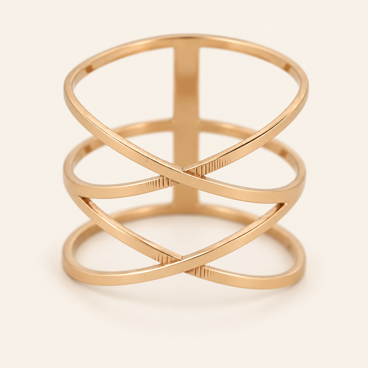 18K Gold Sculptural Multi-Band Ring — Yellow Gold, view 1