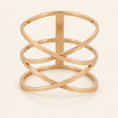 18K Gold Sculptural Multi-Band Ring — Yellow Gold, view 1