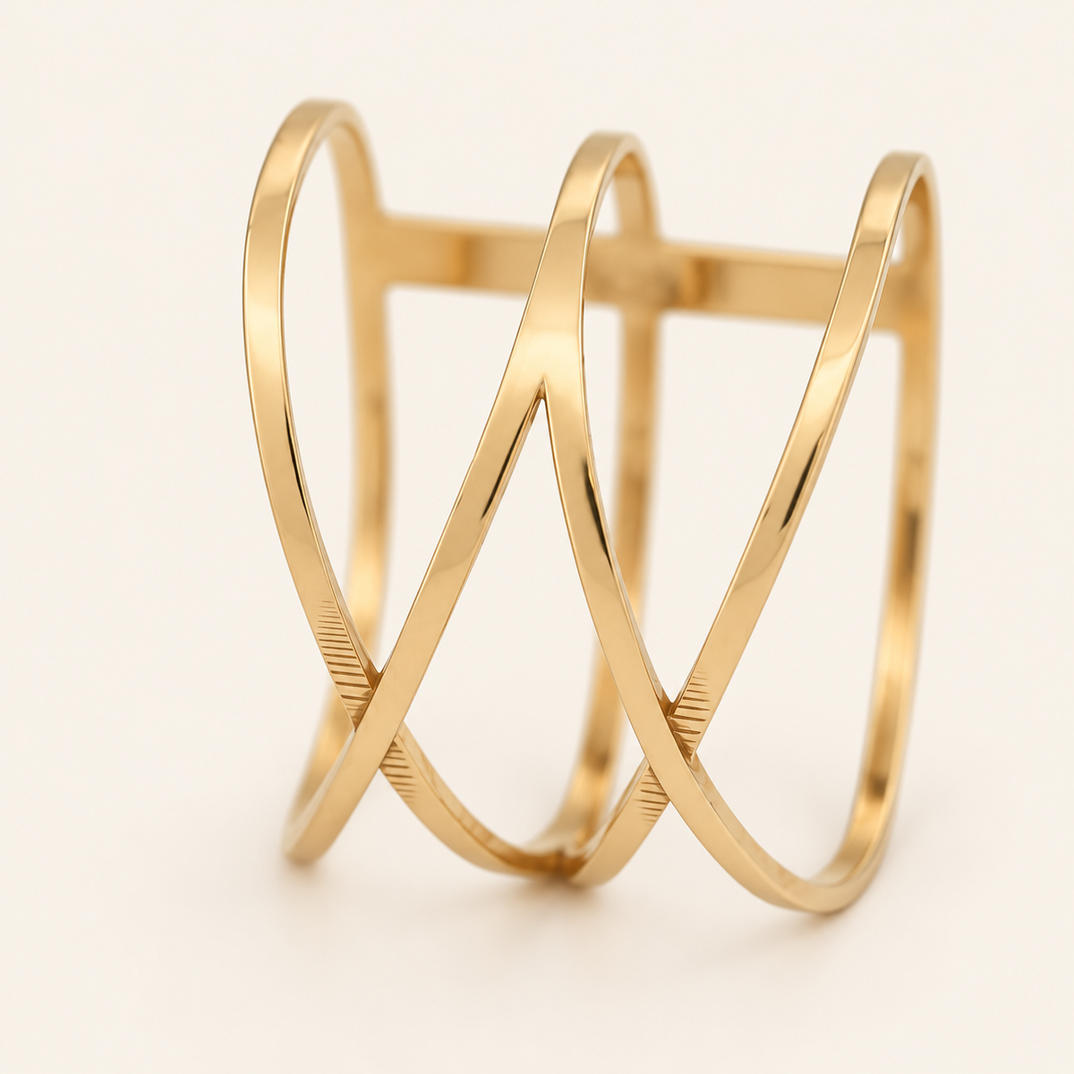 18K Gold Sculptural Multi-Band Ring — Yellow Gold, view 2