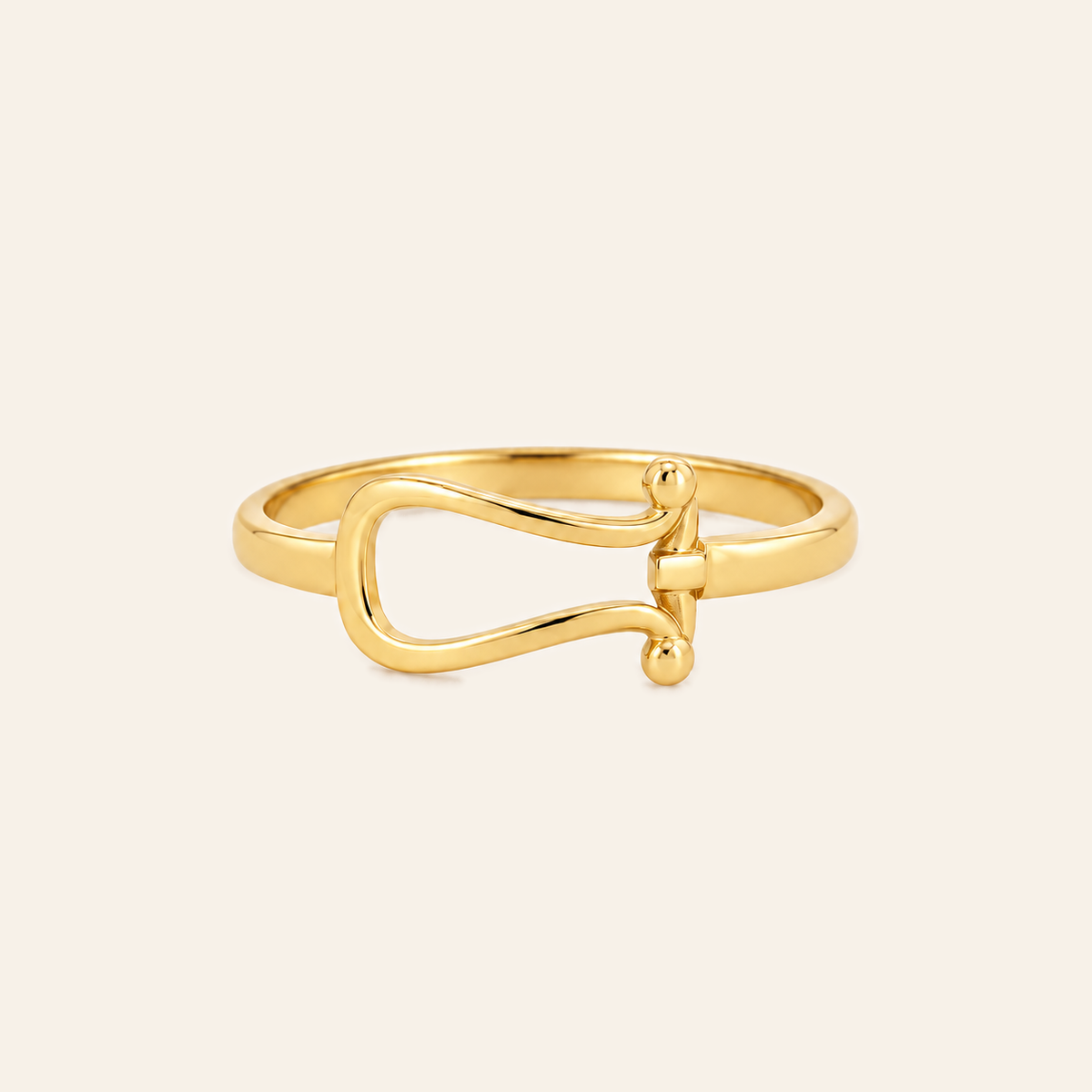 18K Gold Buckle Ring — Yellow Gold, view 1