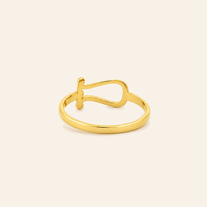 18K Gold Buckle Ring — Yellow Gold, view 2