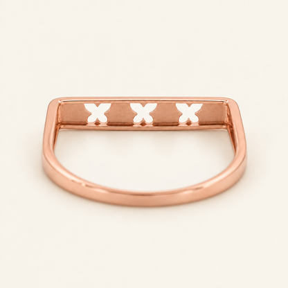 18K Gold Butterfly-Motif Ring — Rose Gold, view 3