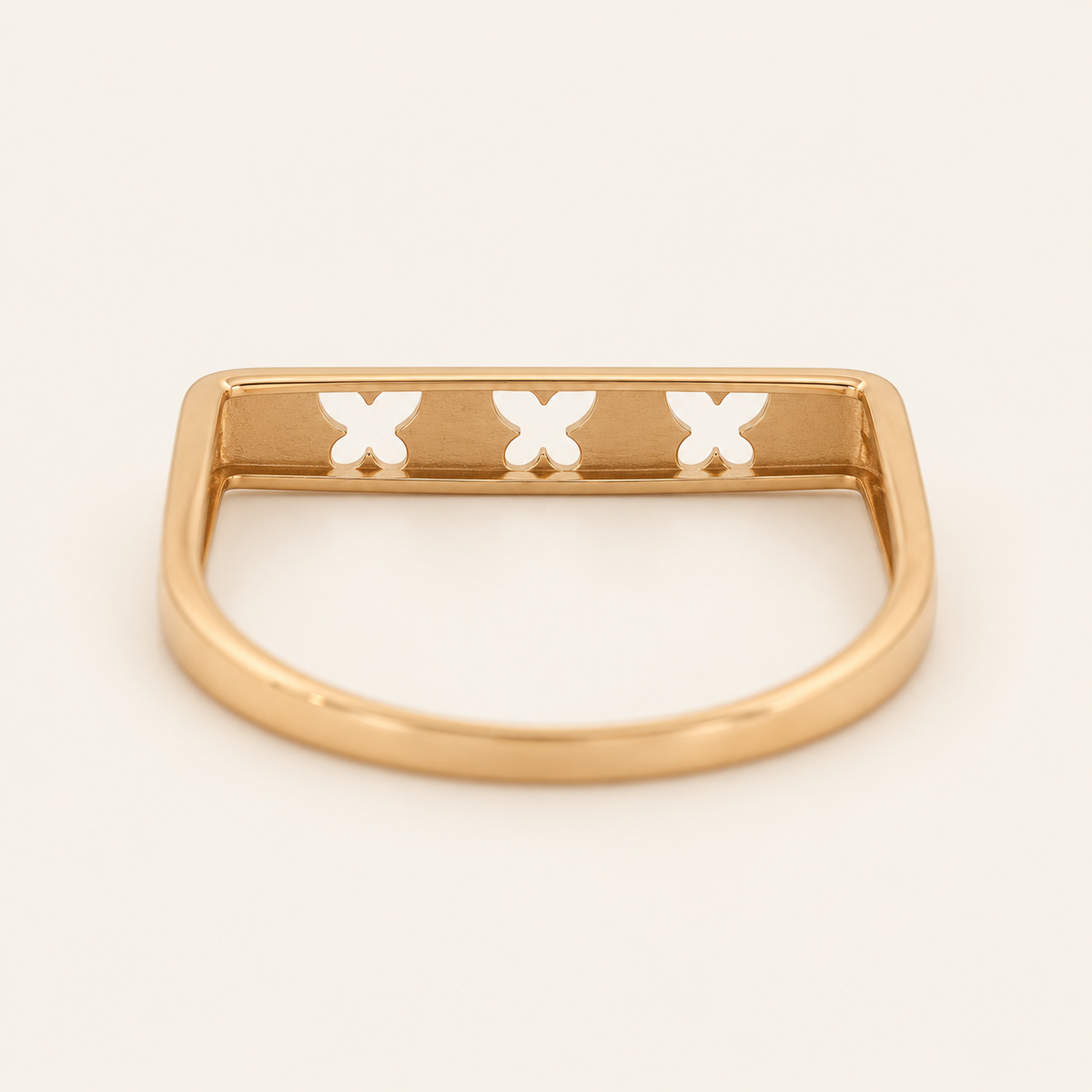 18K Gold Butterfly-Motif Ring — Yellow Gold, view 3