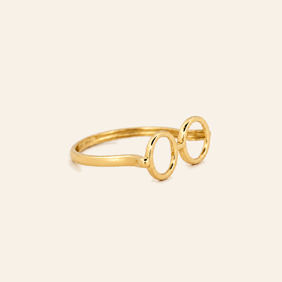 18K Gold Eyeglasses Ring — Yellow Gold, view 1