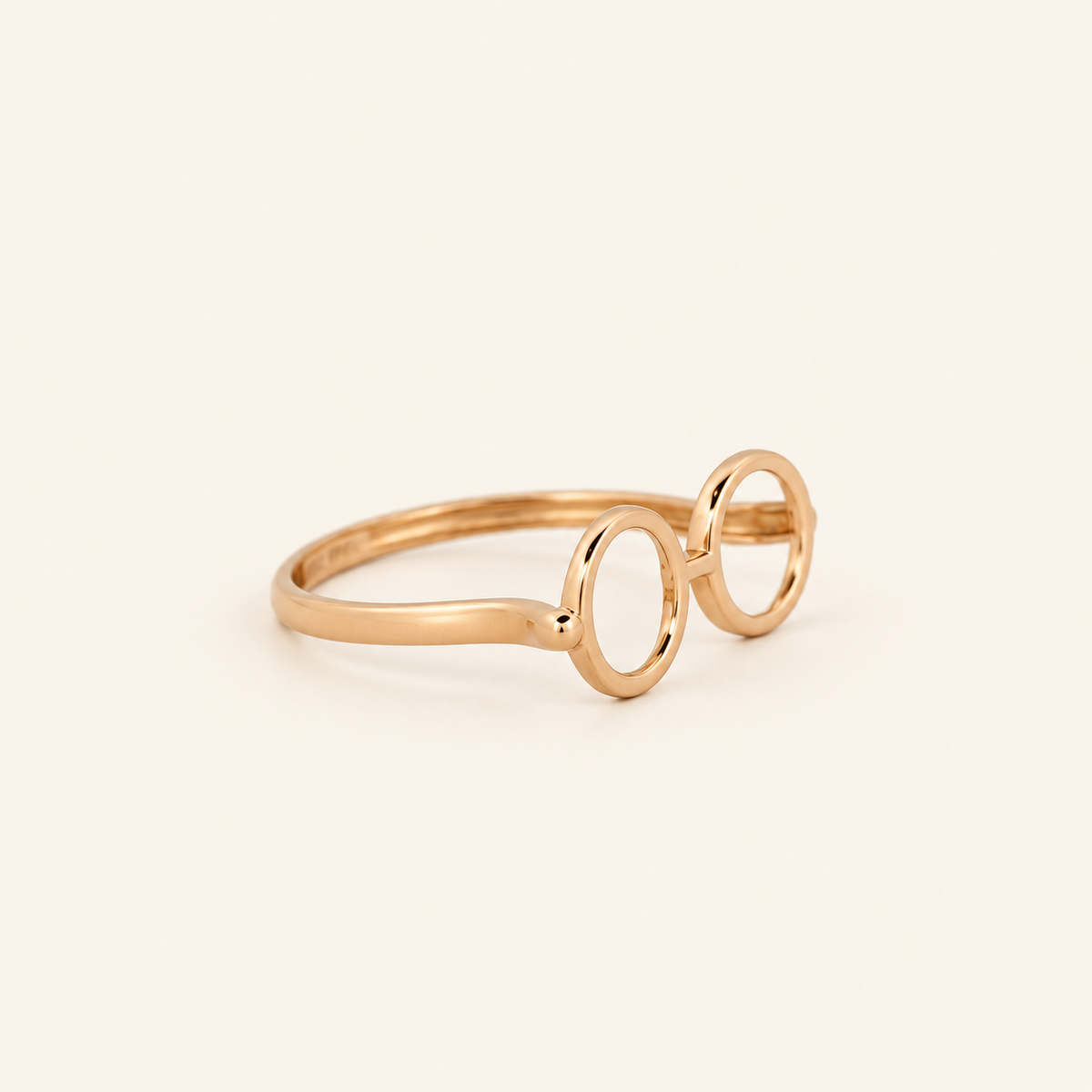 18K Gold Eyeglasses Ring — Rose Gold, view 1