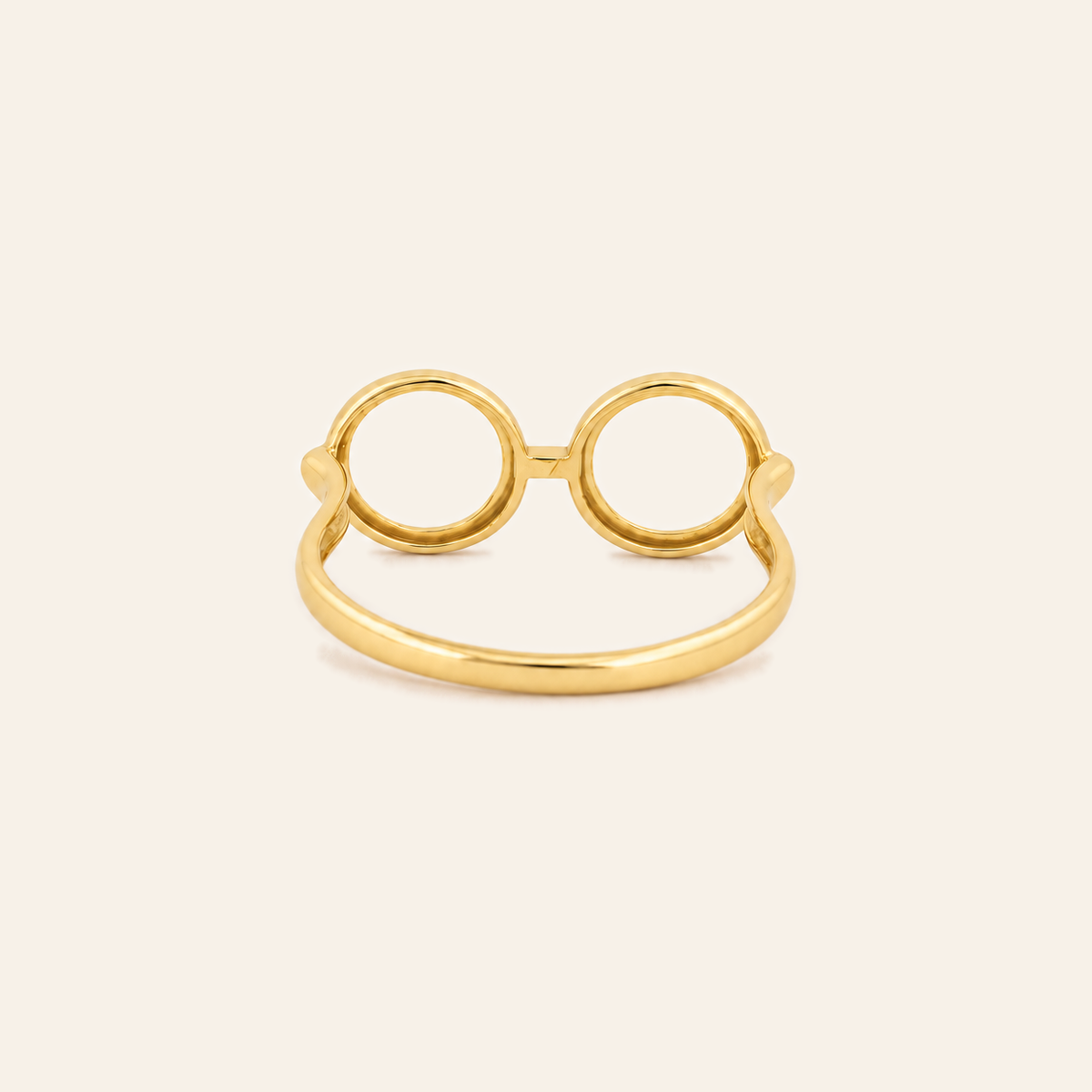 18K Gold Eyeglasses Ring — Yellow Gold, view 2