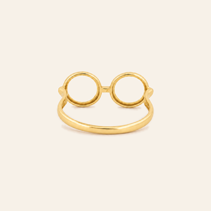18K Gold Eyeglasses Ring — Yellow Gold, view 2