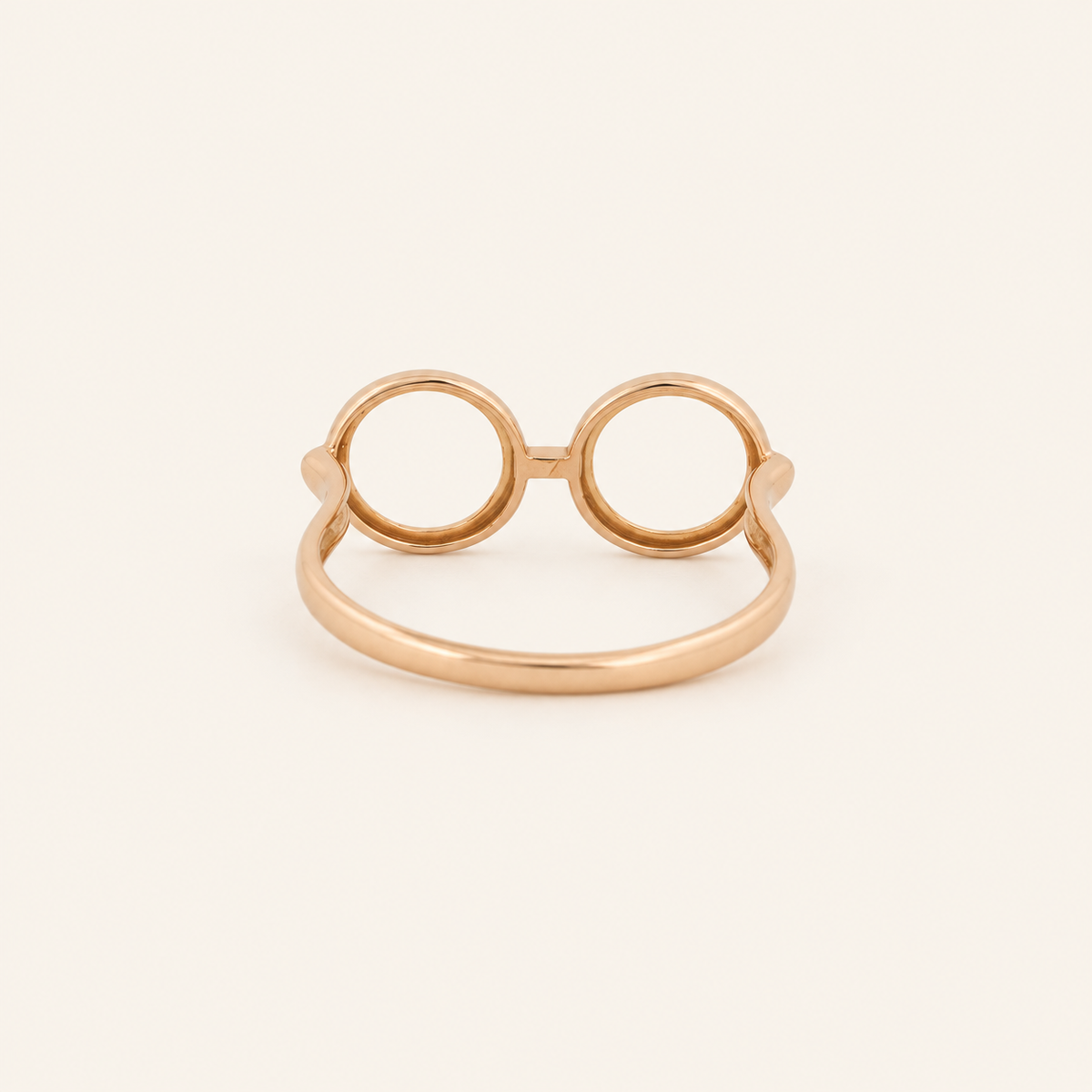 18K Gold Eyeglasses Ring — Rose Gold, view 2