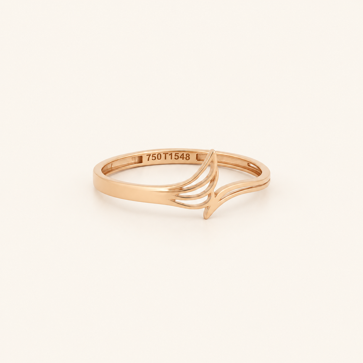 18K Gold Fan-Wing Ring — Rose Gold, view 1