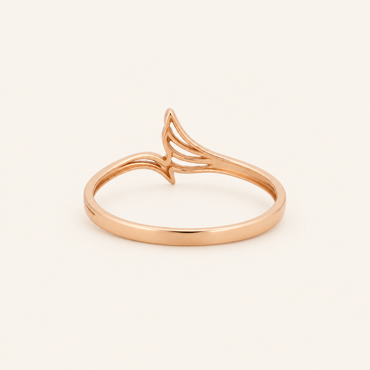 18K Gold Fan-Wing Ring — Rose Gold, view 2