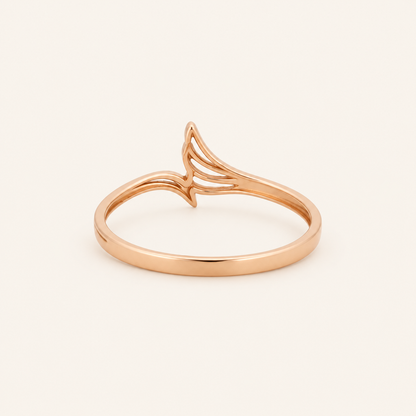 18K Gold Fan-Wing Ring — Rose Gold, view 2