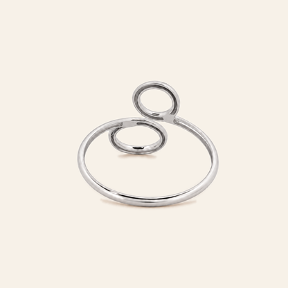 18K Gold Open Circle Ring — White Gold, view 1