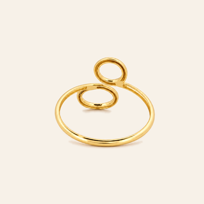 18K Gold Open Circle Ring — Yellow Gold, view 1