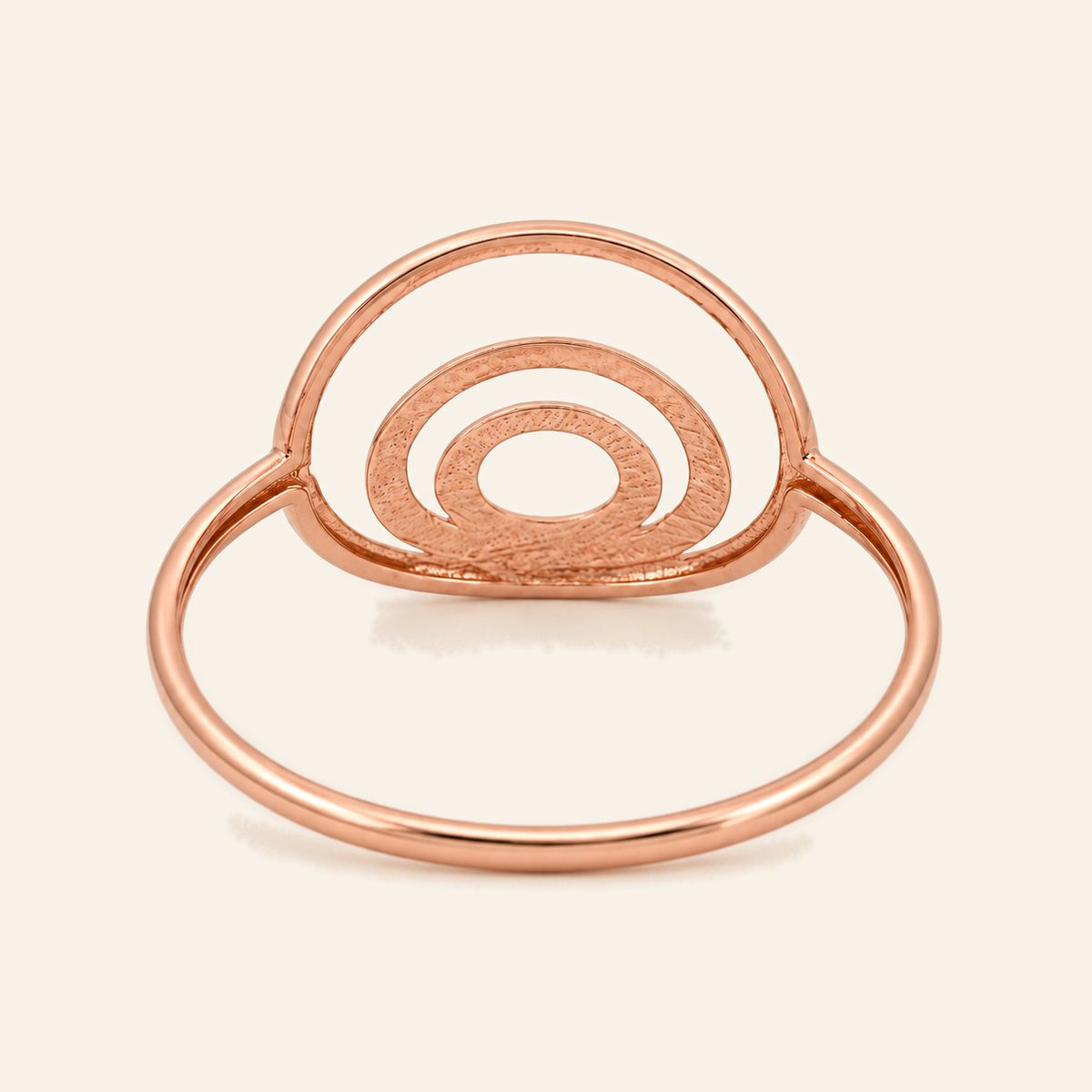 18K Gold Teardrop-Loop Ring — Rose Gold, view 1
