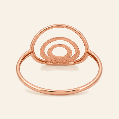 18K Gold Teardrop-Loop Ring — Rose Gold, view 1