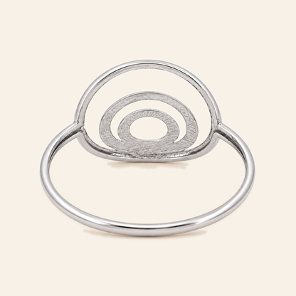 18K Gold Teardrop-Loop Ring — White Gold, view 1