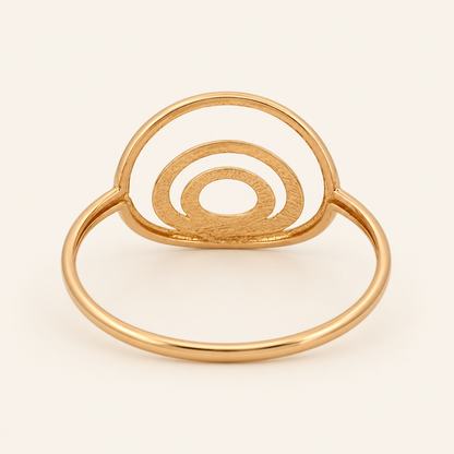 18K Gold Teardrop-Loop Ring — Yellow Gold, view 1