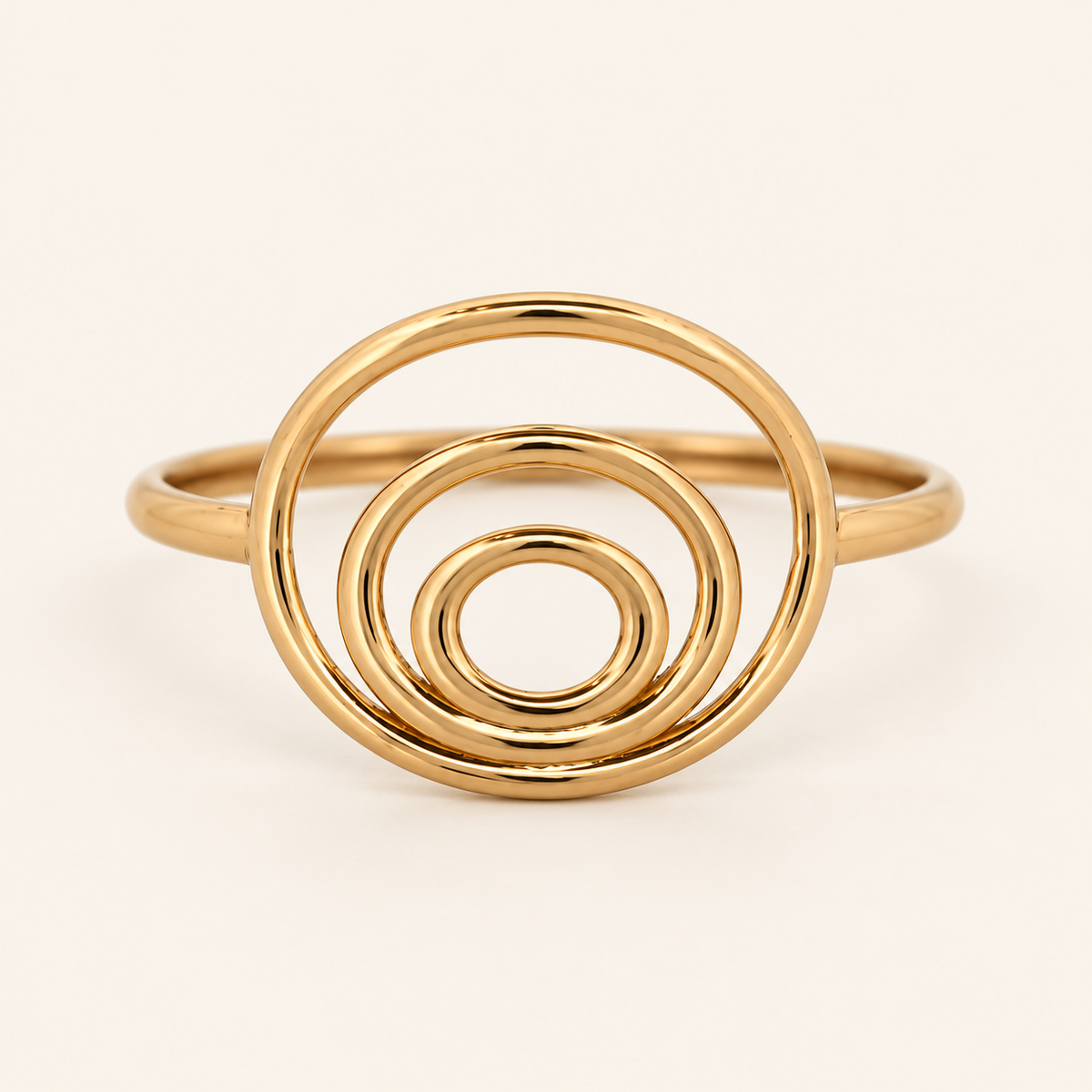 18K Gold Teardrop-Loop Ring — Yellow Gold, view 3